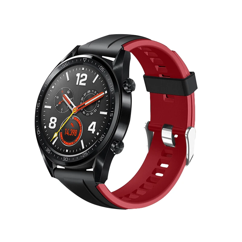 Двухцветный ремешок для наручных часов Huawei Watch GT Active/элегантный спортивный Honor watch