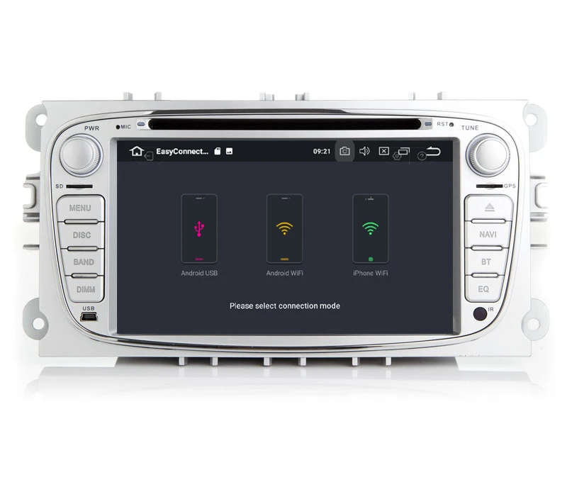 Автомобильный DVD GPS плеер IPS 7 дюймов Android 10 для FORD Focus Mondeo C max Galaxy 8 Восьмиядерный PX5 4