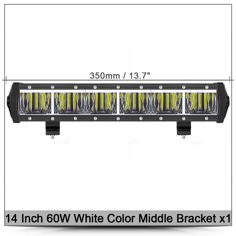 14 Inch 60W x1 9D объектив Однорядный светодиодный светильник для внедорожника 12 В 24 В УАЗ ATV внедорожник Грузовик Мотоцикл Faros 4x4 внедорожных вождения работы Барра светильник s - Цвет: 14 Inch 60W x1