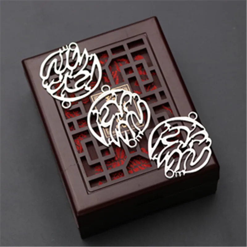 WKOUD 4 шт. серебряного цвета мусульман Аллах гламур серьги ожерелье сделай сам