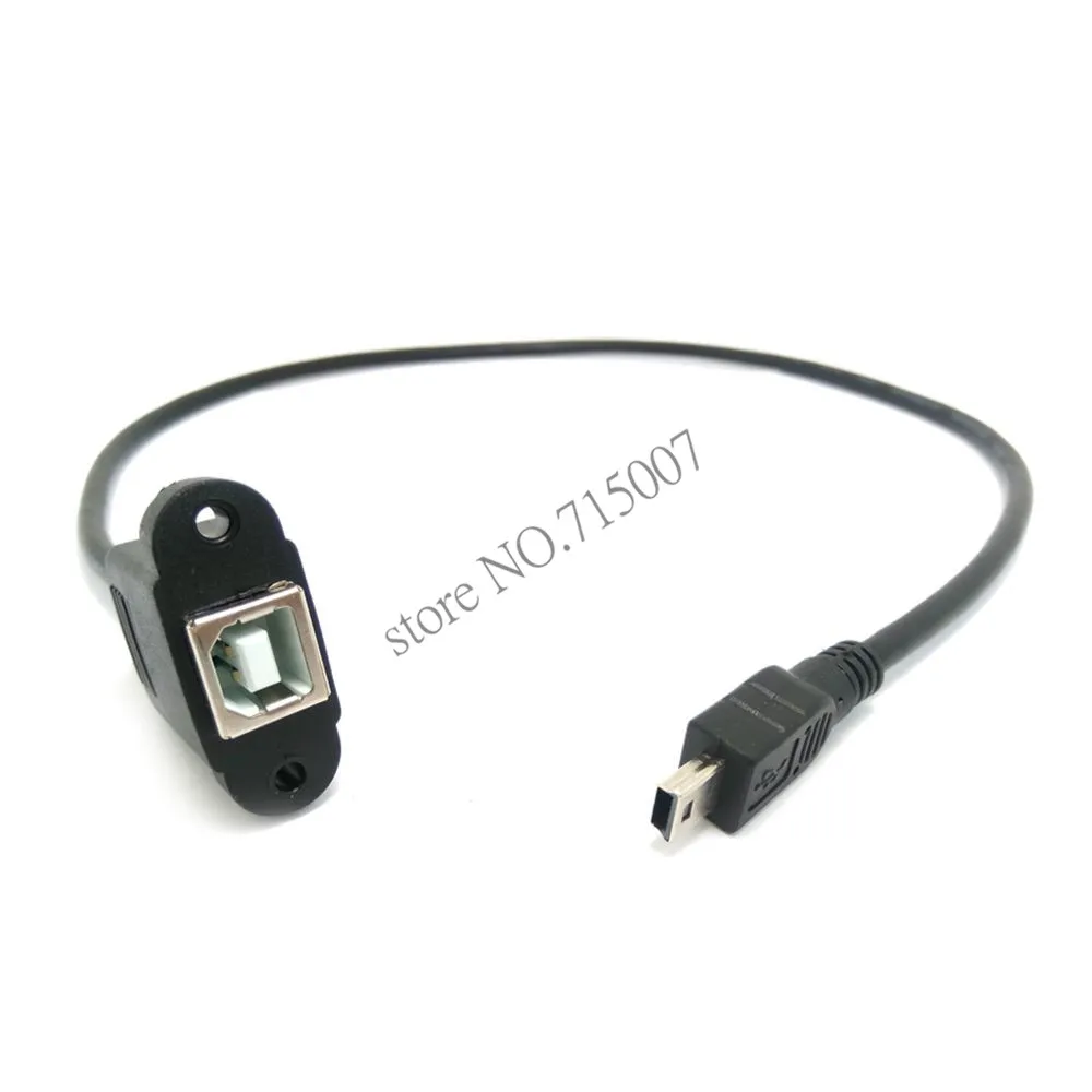 Мини USB 5pin папа к B гнездовой панельный кабель типа крепления 50 см с винтами мини usb