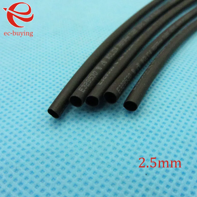 Термоусадочная трубка черная термоусадочная диаметр 2 5 мм термокуртка обмотка