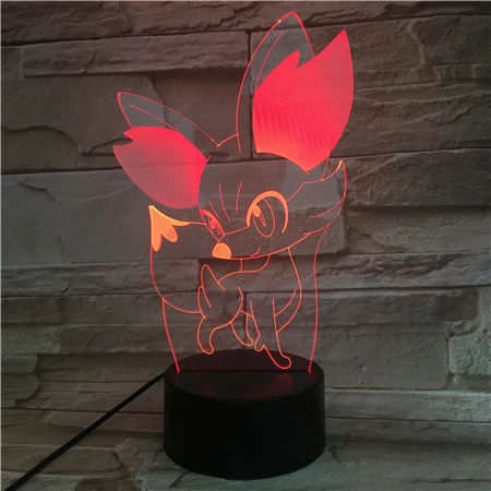 3D оптический Настольный светильник Pokemon лампа настроения сенсорный пульт