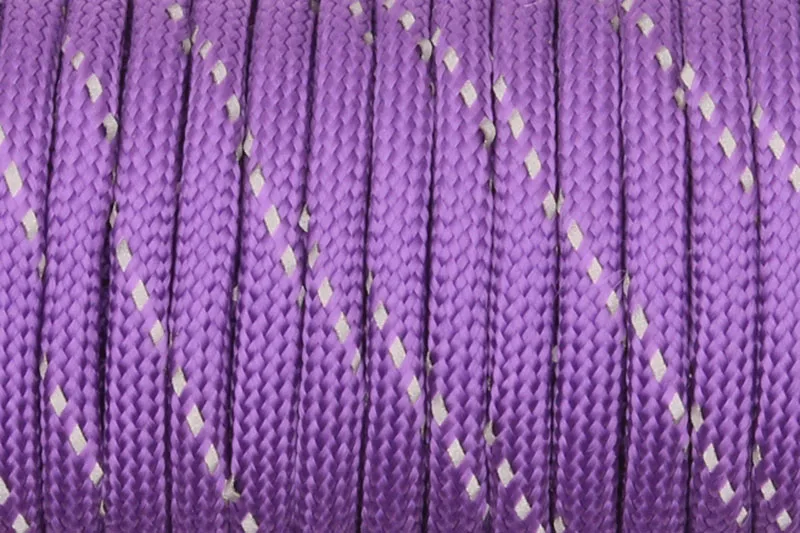 purple reflective CAMPINGSKY 550 светоотражающий Паракорд парашютный шнур шнурок для палатки Mil Spec type III 7 нитей Паракорд для пеших прогулок кемпинга - Цвет: purple reflective