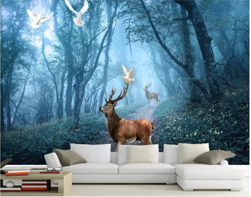 Пользовательские фото обои 3d настенные фрески лес парк ЗЕЛЕНАЯ ДОРОГА пейзаж для