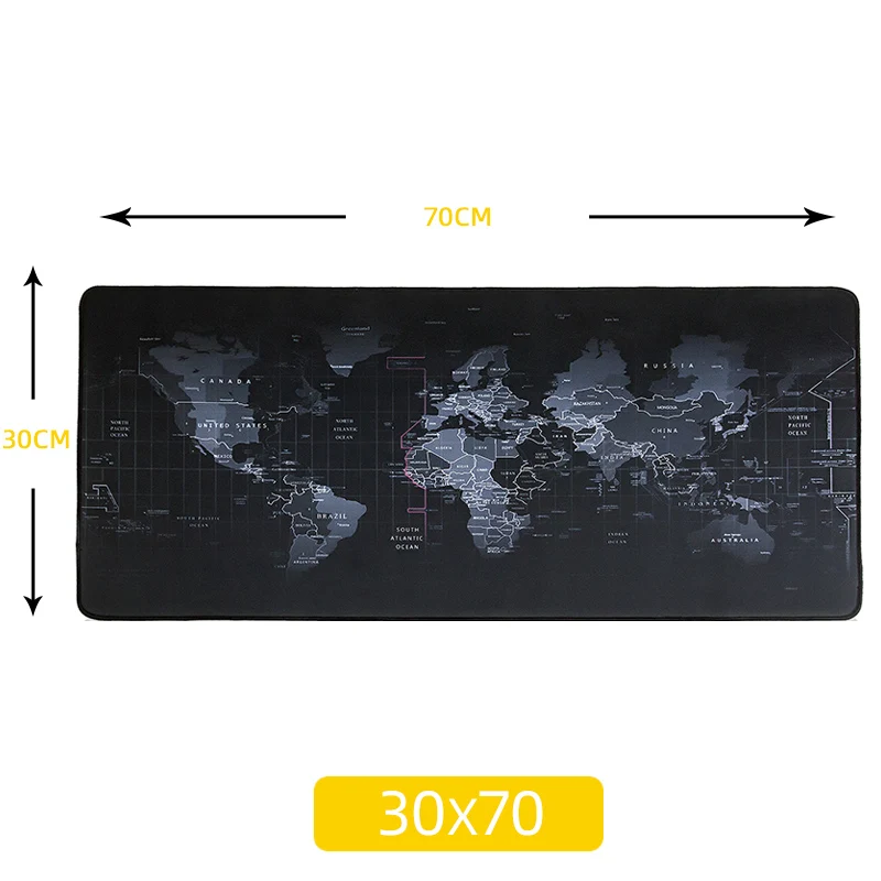 30cmx70cm Игровой коврик для мыши, большой игровой коврик для мыши, компьютерный коврик для мыши, резиновая поверхность, Карта мира, коврик для мыши - Цвет: 30cmx70cm