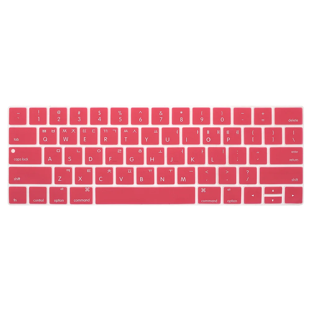 Розовый Корейская Защитная пленка для клавиатуры MacBook с сенсорной панелью 13 15 A1706 A1707A1989, Корейская Защитная пленка для клавиатуры ноутбука - Цвет: Розовый