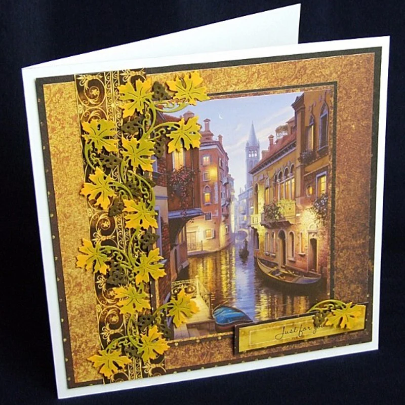 Металлический трафарет виноградной лозы для рукоделия скрапбукинга фотоальбома