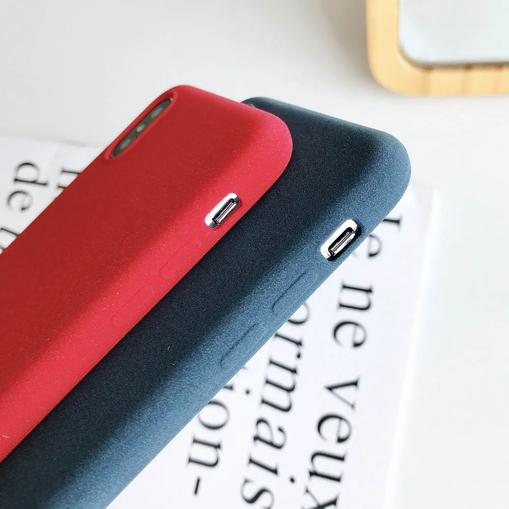 full cover Wool velvet texture paint pc tpu case for iphone 6 7 8 X coque Matte silicone cases 8plus XS |