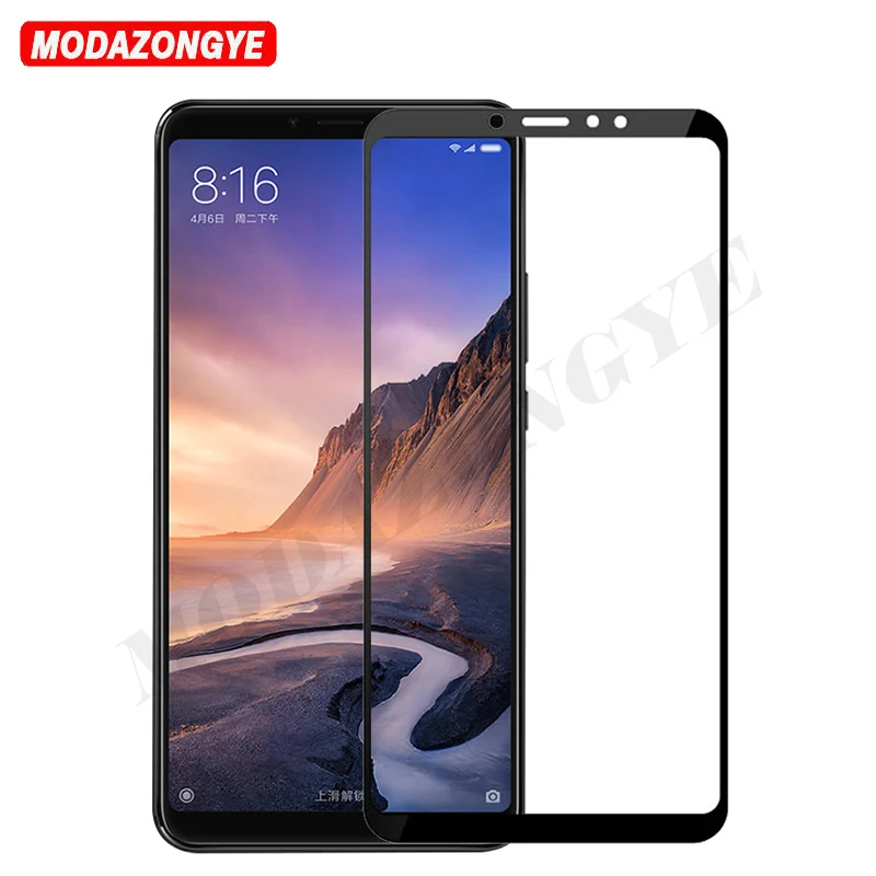 Защита экрана для Xiaomi Mi Max 3 Закаленное стекло полное покрытие глобальная версия