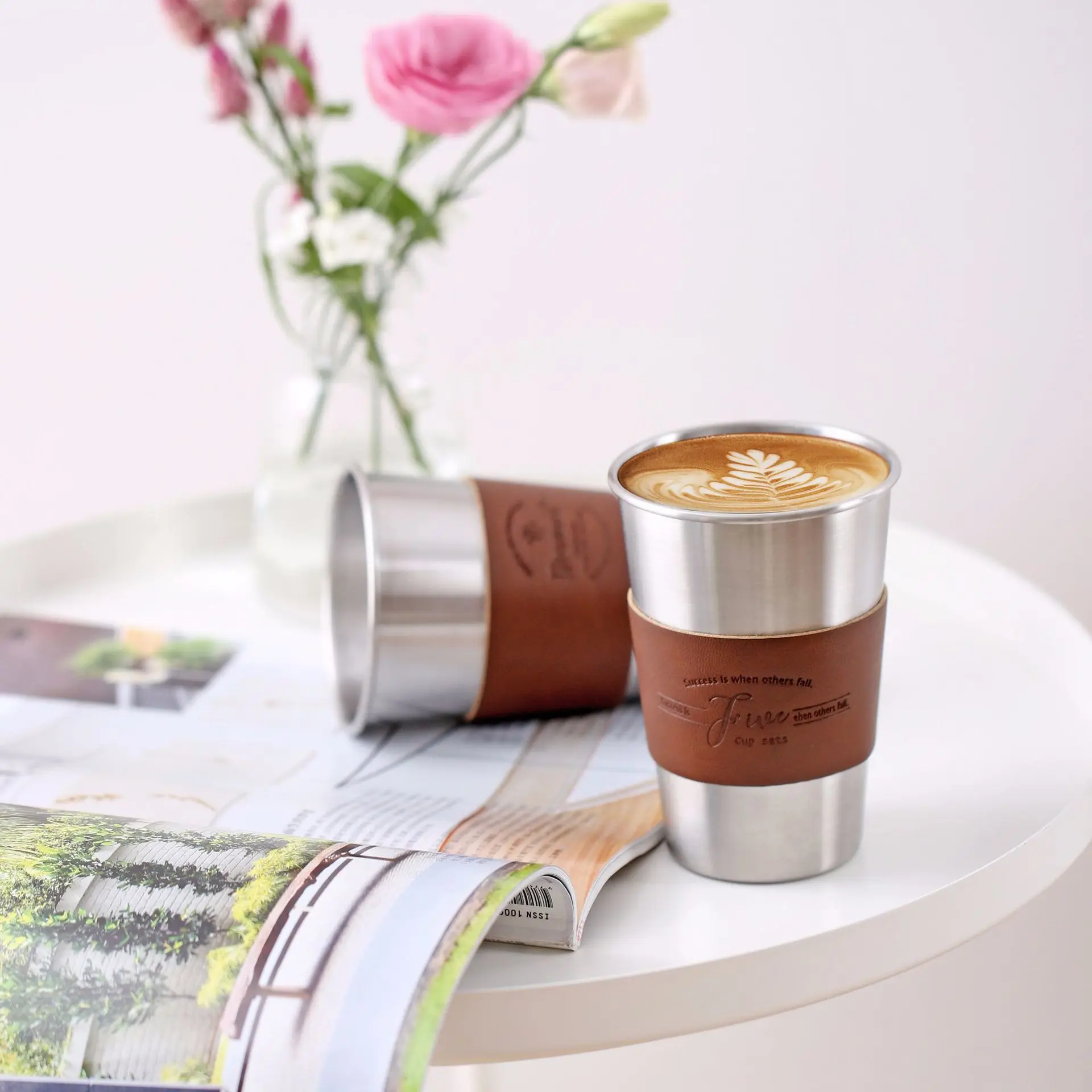 Soffe New Style Food Grade Stainless Steel Coffee Mug Cup Suitable For Office Home Anti-scalding Portable Travel Water Bottle