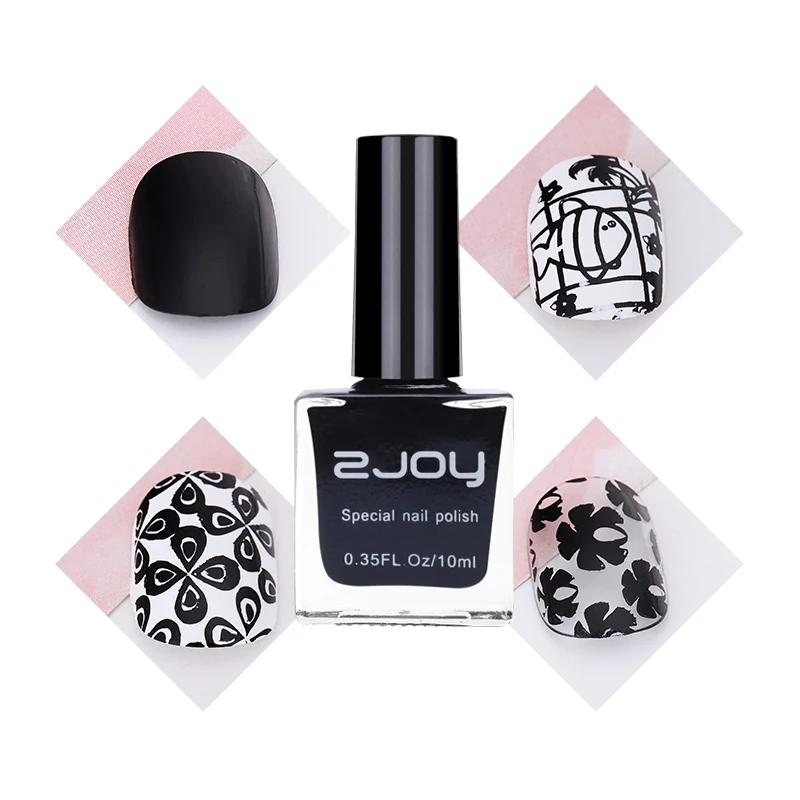 Black Stamp Polish WAKEFULNESS цветы птицы изображения ногтей штамповки пластины с прозрачный штамп черный белый штамповки полировки набор стартер полный комплект - Цвет: Black Stamp Polish