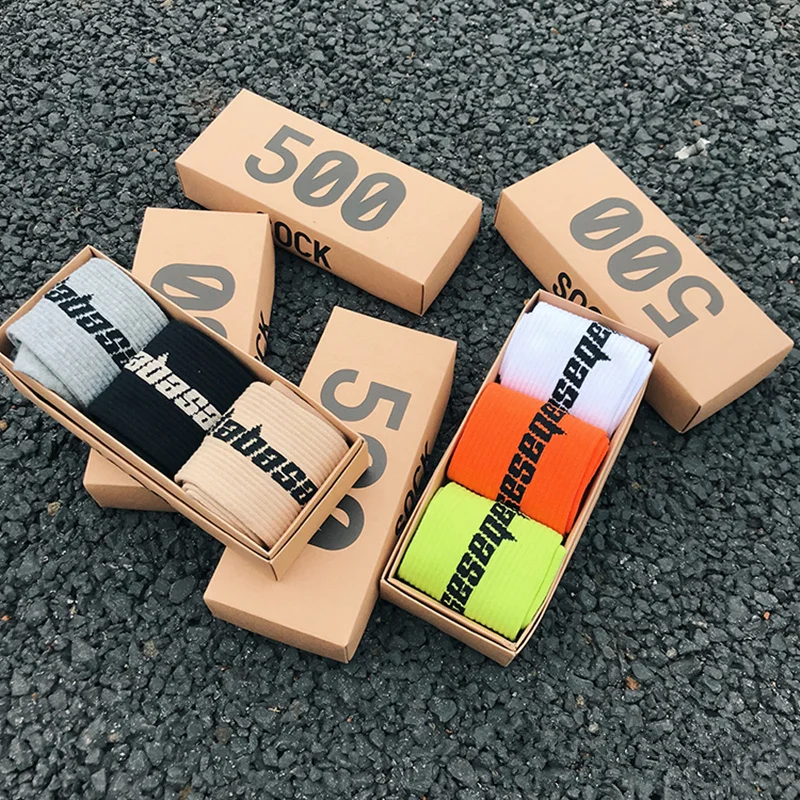 3 пар/кор. модные носки для мальчиков и 500 Стиль Экипаж мужской прилив улица в