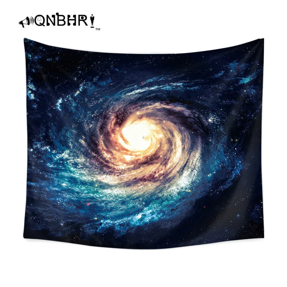 QNBHR Galaxy Настенный Гобелен 100% Полиэстер Многофункциональный гобелен одеяла