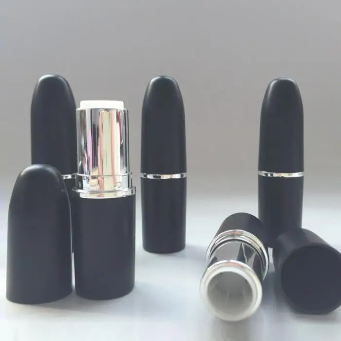 Новое поступление 4 г пустые трубки для губной помады в форме черной пули DIY