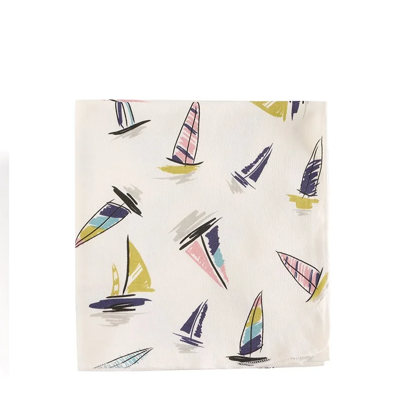 Sailboat Swaddle Хлопковое детское Пеленальное Одеяло с фламинго, мягкое Пеленальное Одеяло для новорожденных, детское банное полотенце, накидка для коляски, постельное белье для фотосъемки - Цвет: Sailboat Swaddle