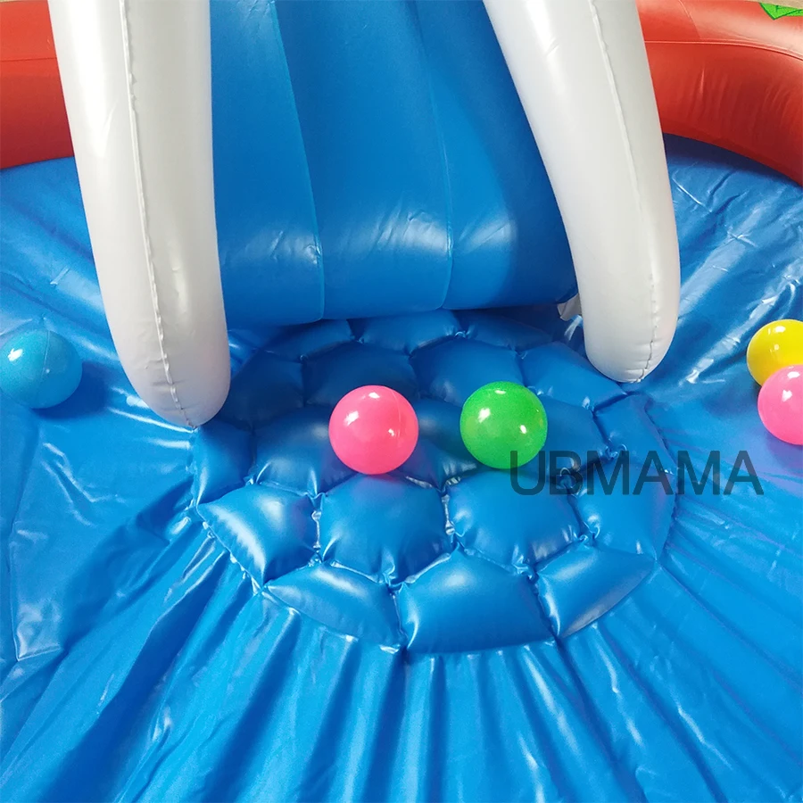 Детский надувной бассейн Piscina пластиковый для улицы горки арки с распылителем