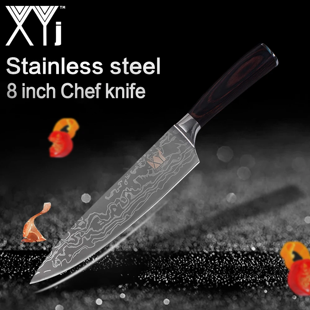 XYj один Кухня ножи для чистки утилита Santoku шеф повар нарезки хлеба прямая
