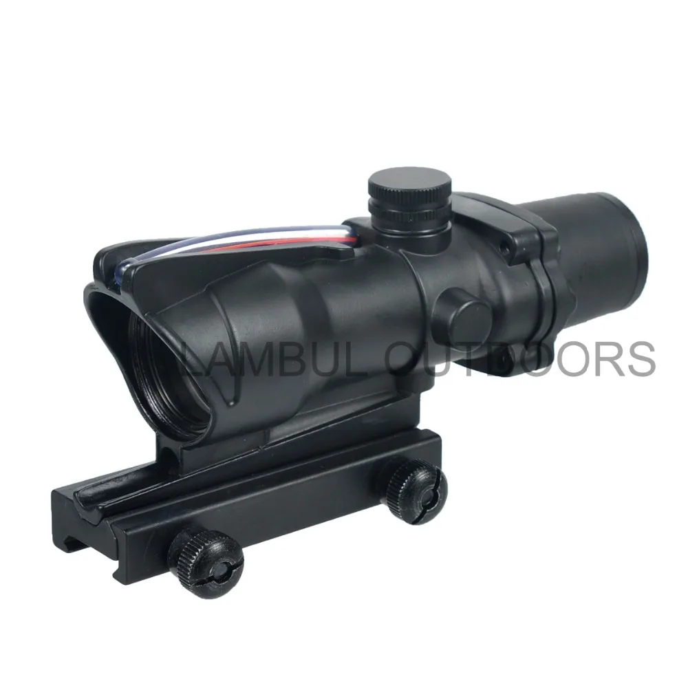 Охотничий BDC прицел ACOG 4X32 настоящий волоконный оптика красный зеленый с подсветкой перекрестное стекло травление сетка тактический оптический прицел
