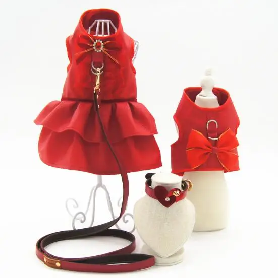 Роскошная Одежда для питомцев одежда щенков ошейник поводок маленьких и средних