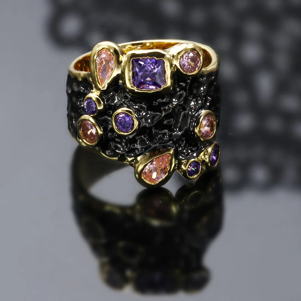 Уникальный абстрактный вечерние 2018 Мода черный золотой цвет украшения