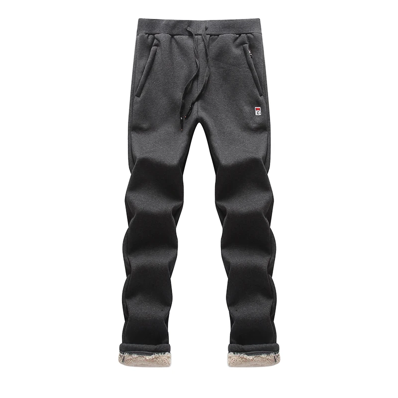 Мужские зимние штаны Теплые повседневные флисовые хлопковые брюки на весну