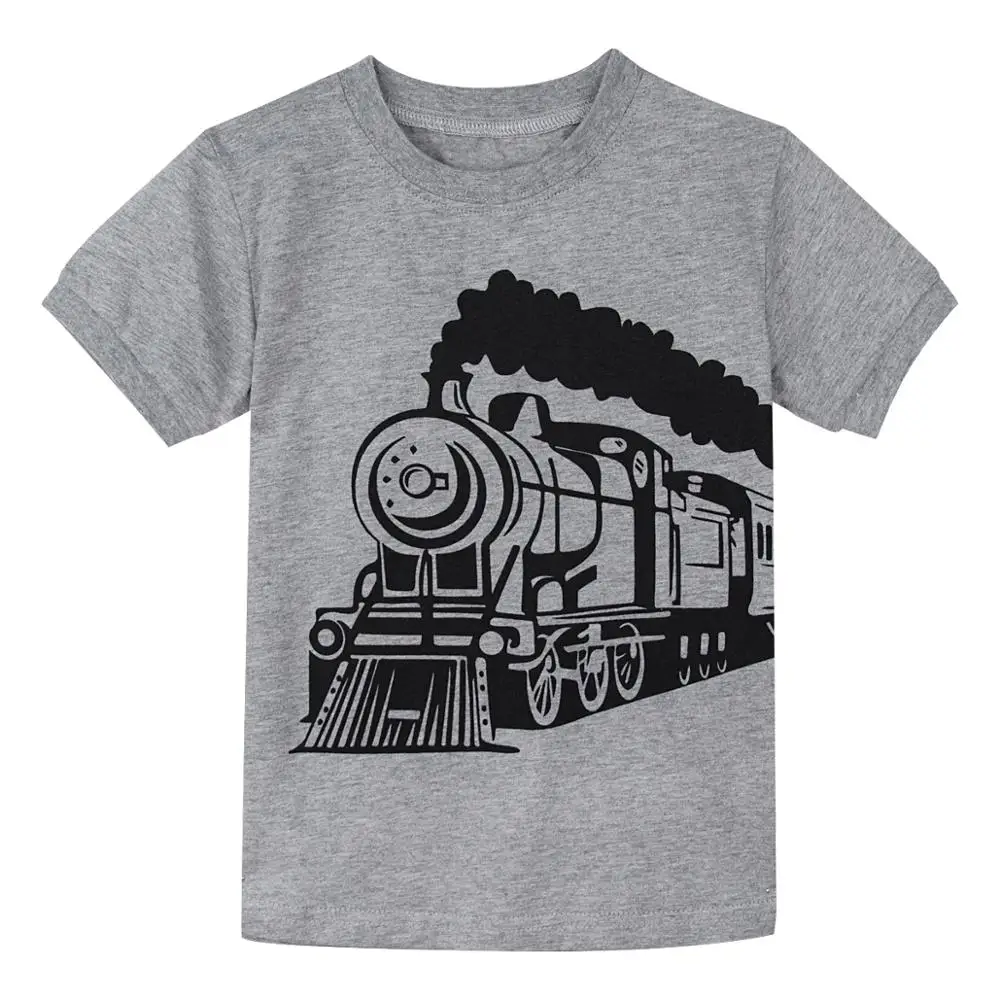 Детский пижамный комплект для мальчиков Хлопковая пижама с рисунком поездов 2 шт.