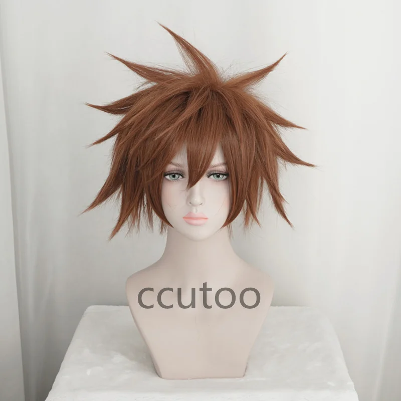 Kingdom Hearts III Sora коричневый короткий парик косплей костюм мужчины термостойкие синтетические волосы Хэллоуин вечерние ролевые игры парик