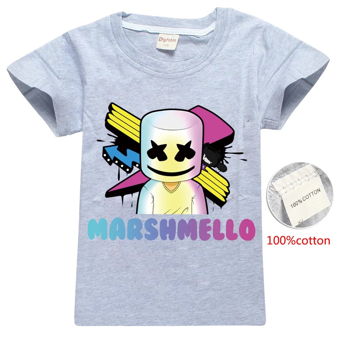 Dj marshmello/Детские толстовки с капюшоном Новинка 2019 года летняя футболка принтом modis