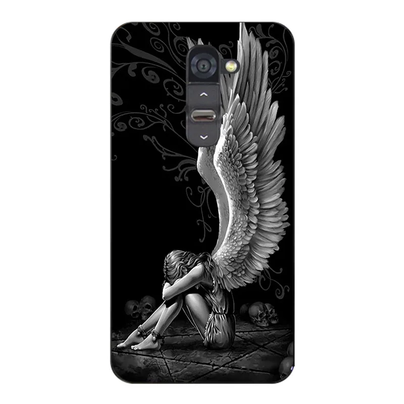 ZX55 For LG G2 Cases Printing flower cats tiger silicone Phone Bag Case For LG Optimus G2 G 2 D802 D805 D801 Cover Stand Card Holder - Цвет: ZX55
