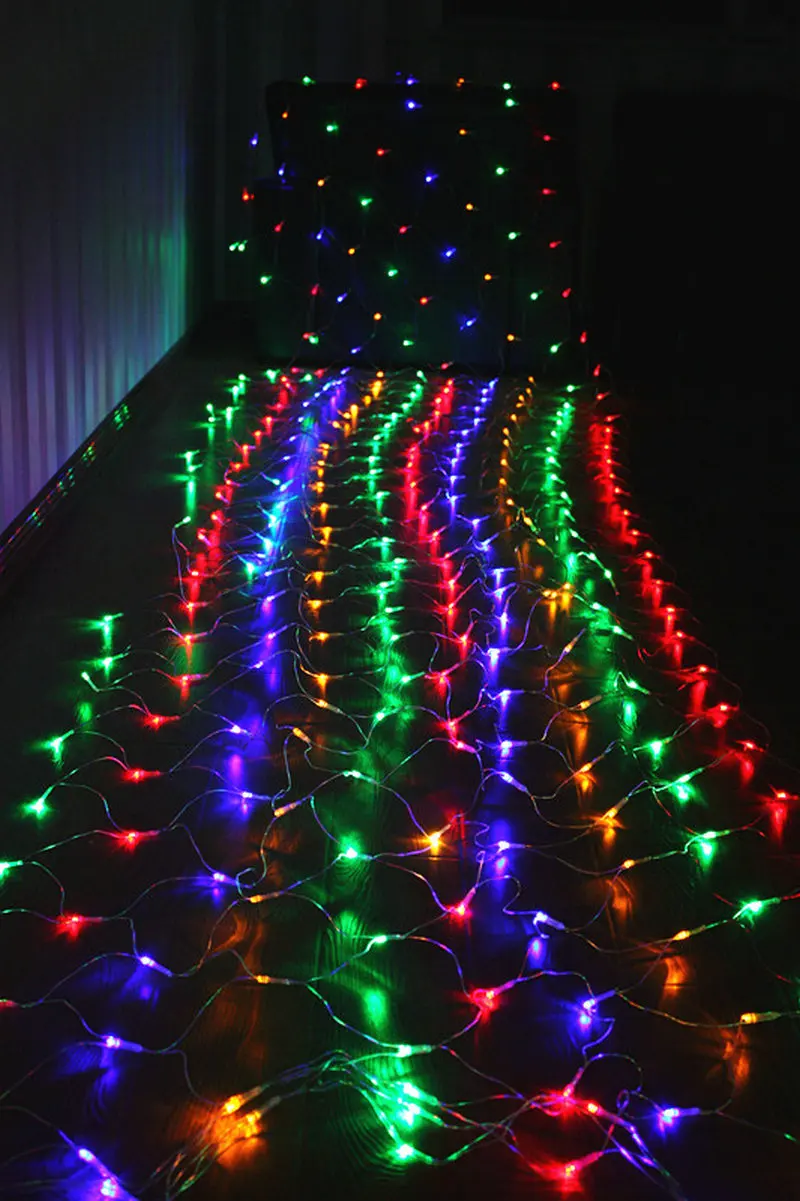 300LED Чистая Фея веб-струна светящаяся сетка освещение 4,5 м* 1,5 м Рождество Свадьба Сад Гирлянда дерево декор-многоцветный