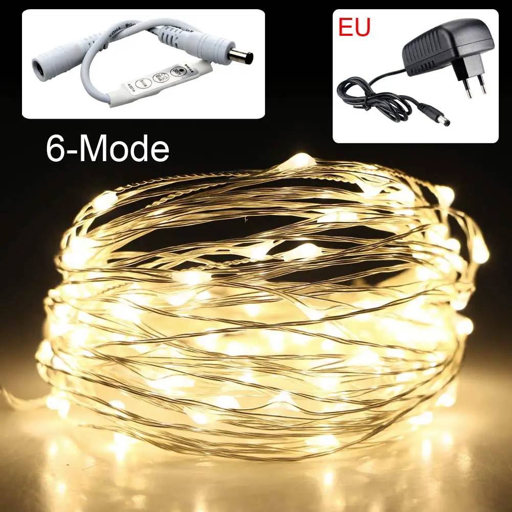 New 10M LED String lights with Dimming Controller Waterproof Holiday lighting For Fairy Christmas Tree Wedding Party Decoration
