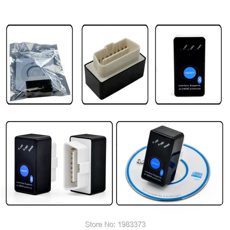 Автоматический сканер OBD2 ELM327 V1.5 с выключателем питания Супер Мини ELM 327 Bluetooth 25K80