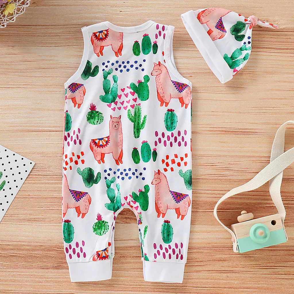 NewbornBaby/Детские летние комбинезоны с героями мультфильмов для маленьких