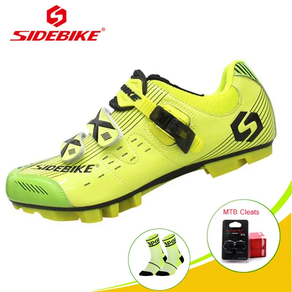 Y shoes for Cleats SIDEBIKE велосипедная обувь mtb sapatilha ciclismo мужские и женские SPD педали самоблокирующиеся сверхлегкие кроссовки chaussures vtt homme - Цвет: Y shoes for Cleats