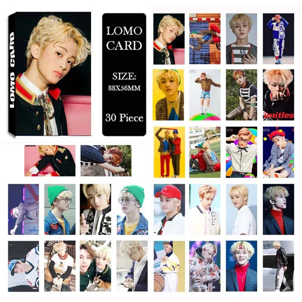 NCT MARK 01 Youpop KPOP NCT сопереживание NCT U 127 альбом мечты ломо карты K-POP Новая мода самодельная бумажная фото карта Фотокарта LK550 - Цвет: NCT MARK 01