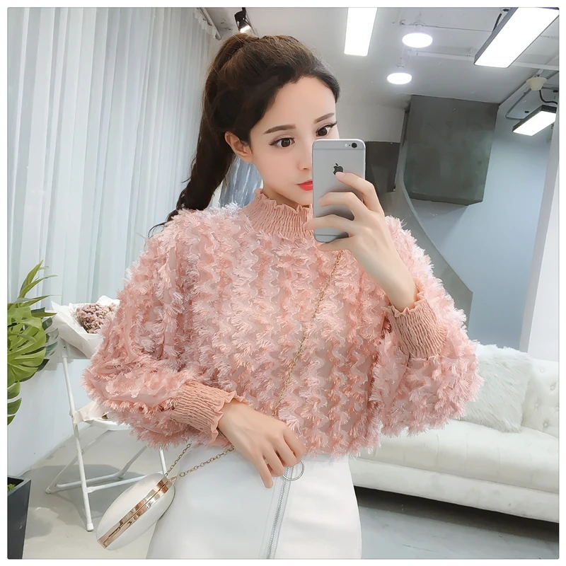 2018 новые осенние модные женские рубашки с длинным рукавом шифоновая блузка