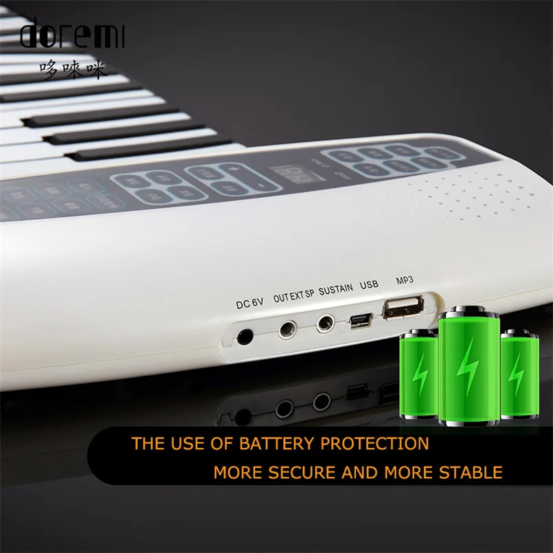 DoReMi 88 клавиш электронное пианино складной клавиатуры музыка Органы Roll Up Electronique