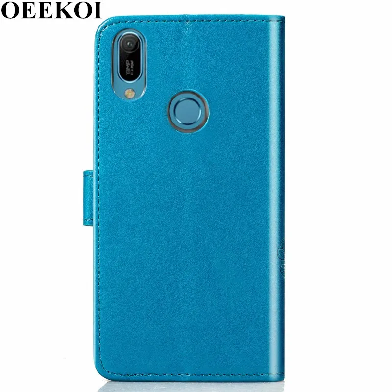 OEEKOI четырехлистный клевер PU кожаный бумажник флип чехол для huawei Nova 5/Y9 Prime 2019/P Smart