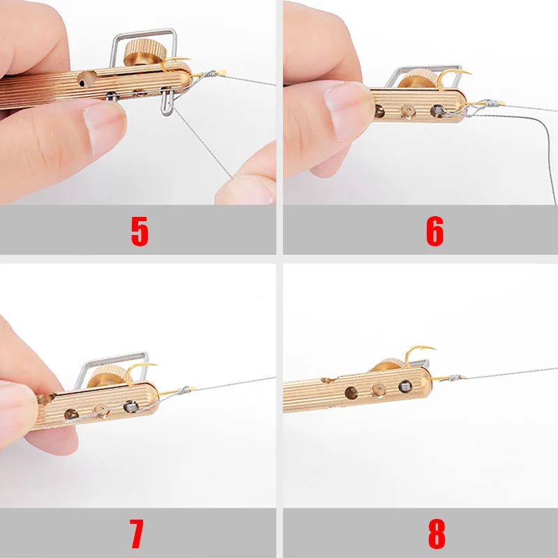 WDAIREN Full Metal Fishing Hook Knotting and Tie Tool, Hook Loop Maker, Hooks Decoupling Remover, Carp Fishing Accessories image 4