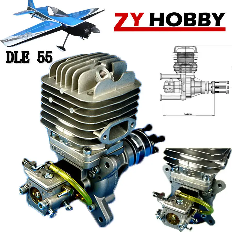 Новый бензиновый двигатель DLE DLE55 55cc для радиоуправляемого самолета|engine for rc|dle