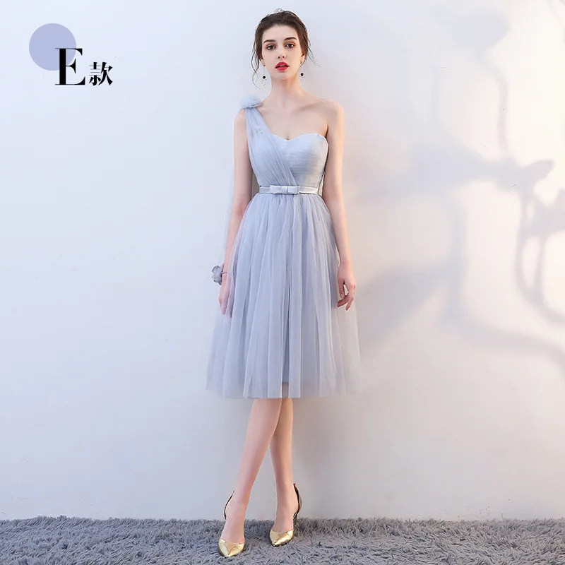 Light Grey E Roayl Синие атласные платья свидетельницы длинное Формальное свадебное платье выпускного вечера отражающее платье robe de soiree vestido de noiva женское платье - Цвет: Light Grey E