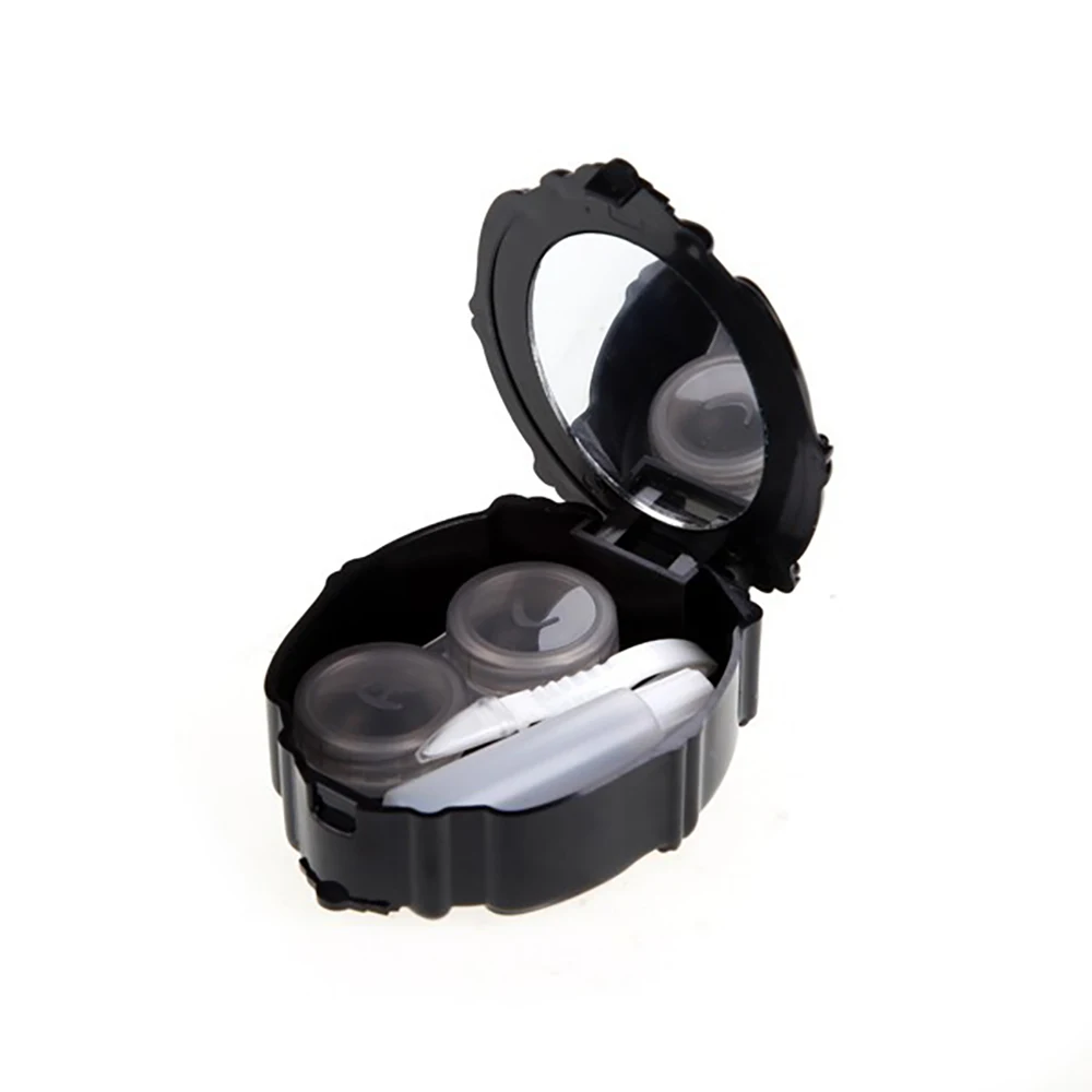 Ретро кейс для контактных линз с розами милый ящик хранения очков футляры