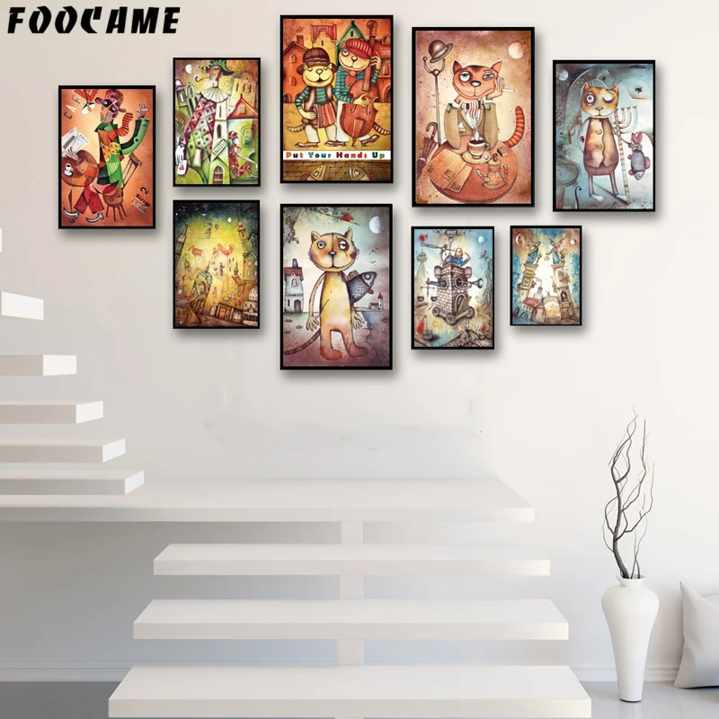 Foocome Dream игровая площадка лодка винтажные постеры на стену картины абстрактный