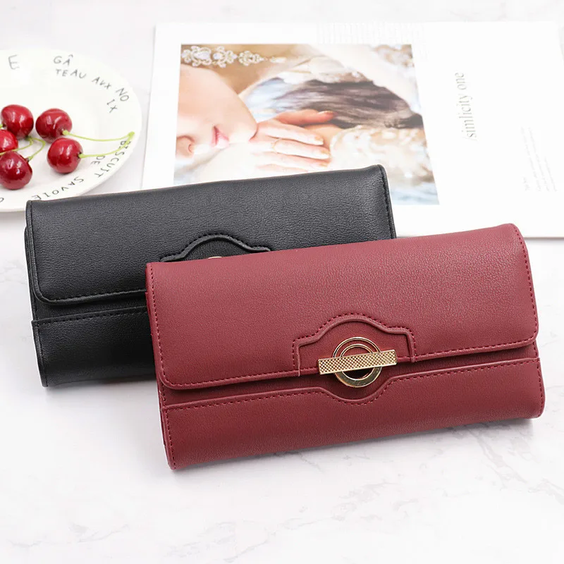 2019 известный бренд женский клатч кожаный длинный бумажник на застежке дамские