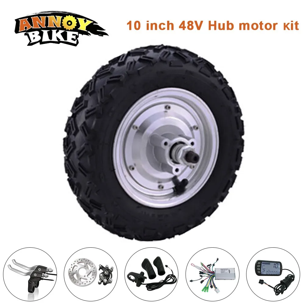 Мотор для электрического велосипеда 10 Дюймов 48v 350 w/800 w 12-50 км/ч набор колесного мотора lkz электрического скутера инвалидная коляска ручной Электрический миксер для теста велосипед тачка