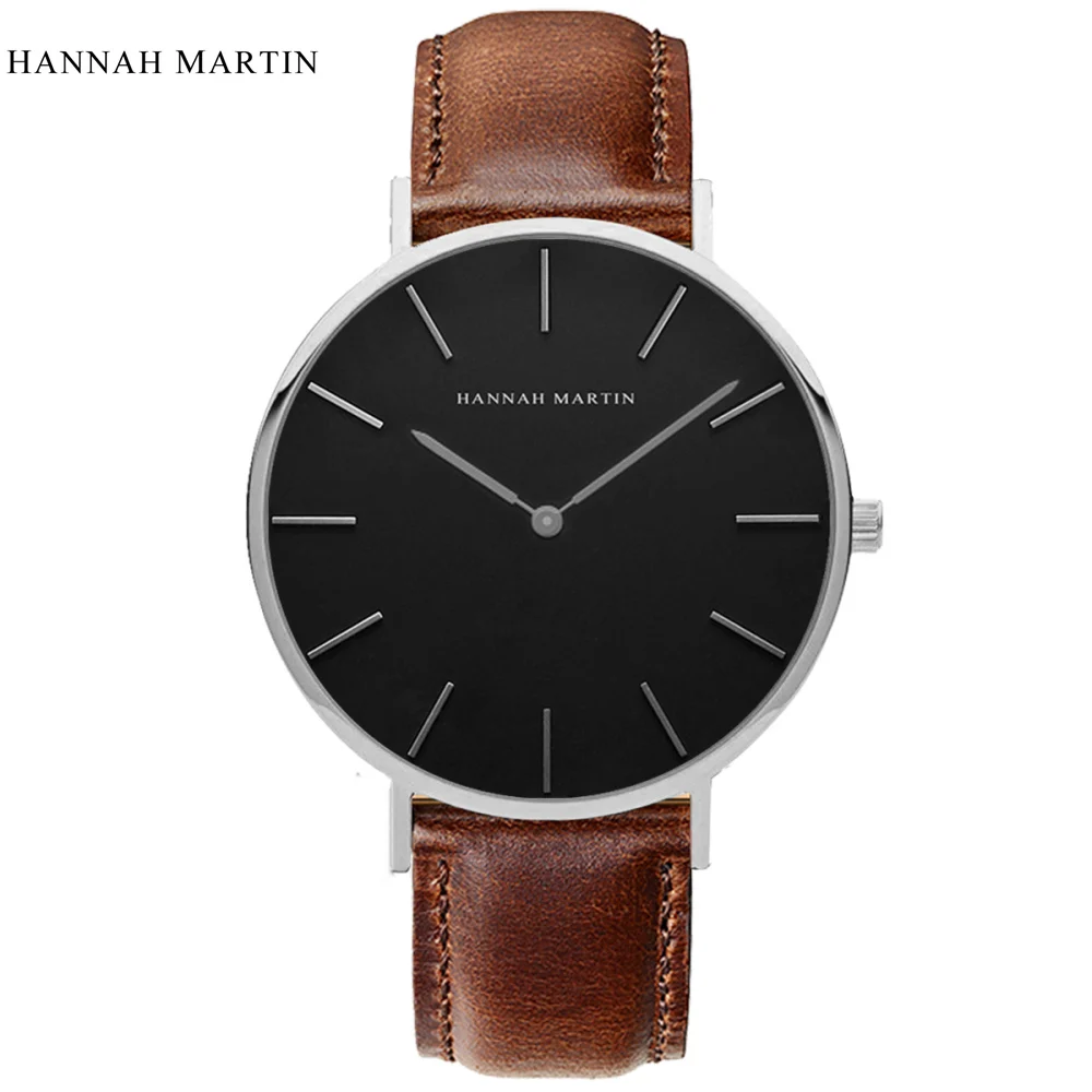 Часы наручные мужские/женские кварцевые с кожаным ремешком и нейлоновым