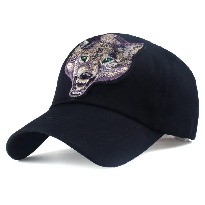[Yarbuu] Бейсбол Кепка с волк маркировки Snapback шляпа хлопок Повседневное Шапки для мужчин новая мода лето Шапка черного цвета В Стиле Хип-хоп Шапки - Цвет: black