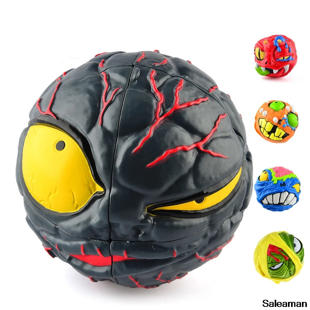 Забавная 3D Голова монстра Волшебная головоломка скоростной куб серия MADHEDZ