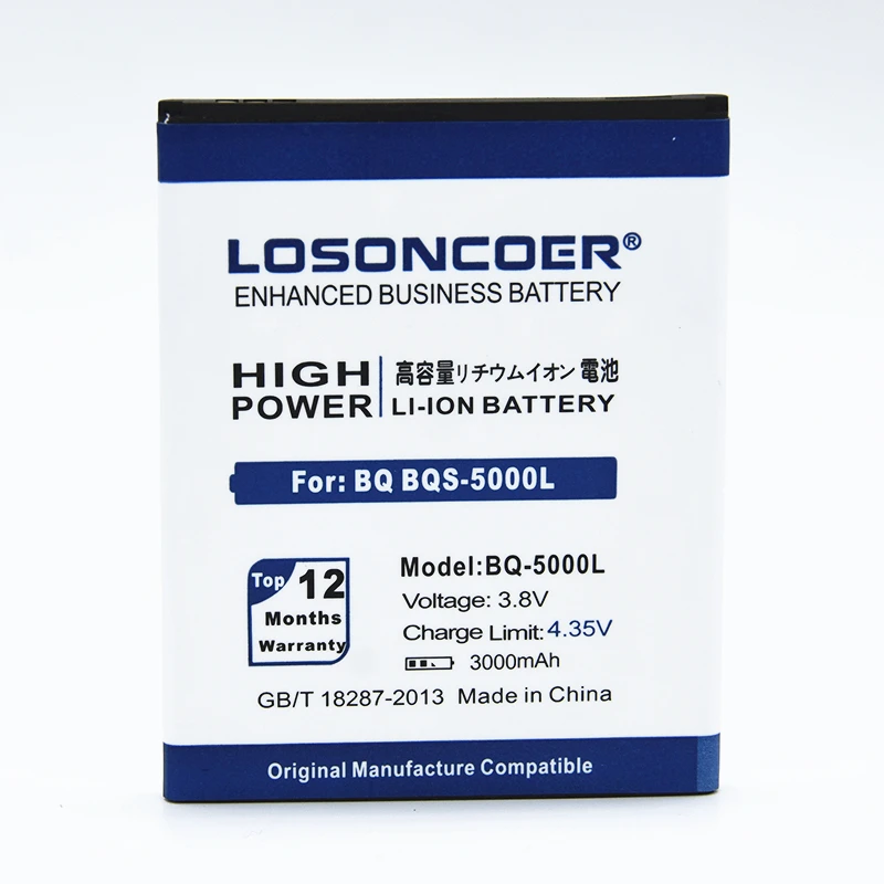 100% Оригинальный LOSONCOER 3000 мАч BQS 5000L BQ5000L BQ батареи большой емкости мобильный